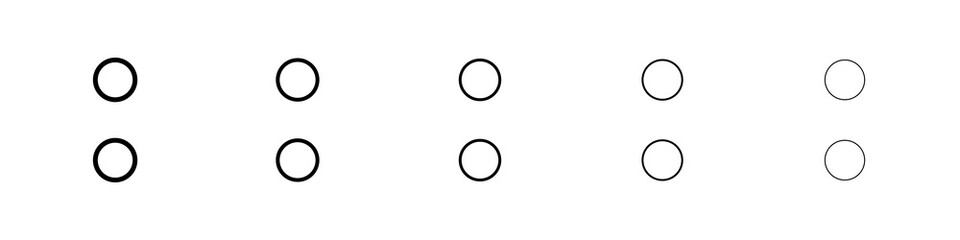 Colon signs graphic set. trendy stroke line style