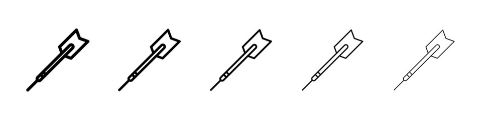 Dart icon graphic set. trendy stroke line style