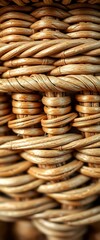 close up of a wicker basket
