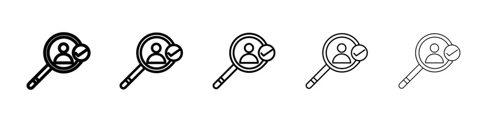 Hiring icon graphic set. trendy stroke line style
