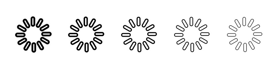 Loading icon graphic set. trendy stroke line style