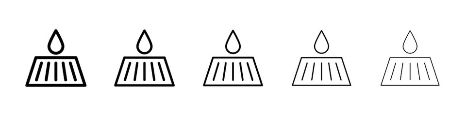 Manhole icon graphic set. trendy stroke line style