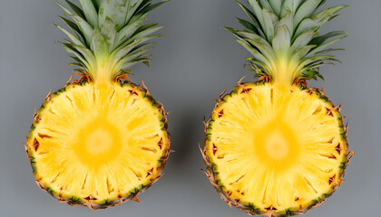 A vibrant pineapple pattern fills the background with bright yellow and green hues, showcasing the fruit's textured surface in a seamless, repeating