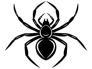 Spider vector graphic black widow arachnid halloween insect creepy crawly eight legs spooky clip art design element