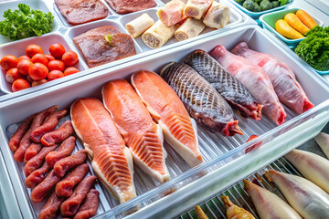 Fresh Meat Seafood Produce Market