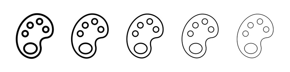 Palette icon graphic set. trendy stroke line style
