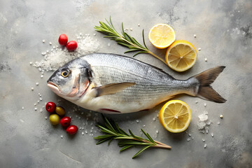 Whole Fresh Fish with Lemon and Rosemary