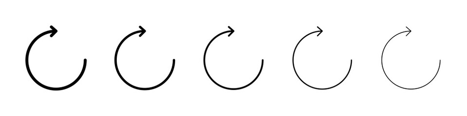 Refresh icon graphic set. trendy stroke line style