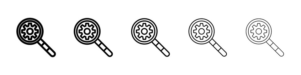 Resource icon graphic set. trendy stroke line style