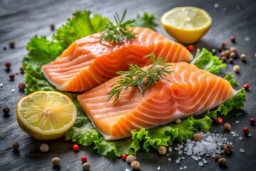 Assortment of Fresh Seafood on a Wooden Table