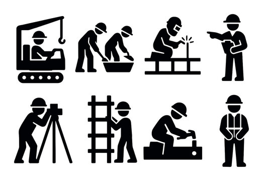 Contractor Icon Mooi Design En Volledig Bewerkbaar Business Startup