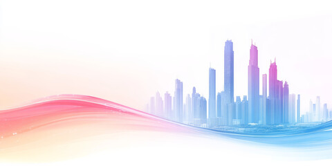 Business background of urban skyline