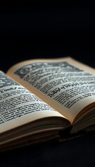 Fototapeta premium open book sitting on top of a table