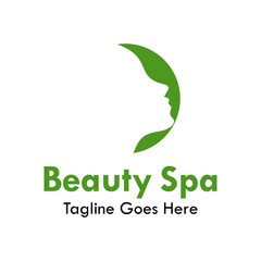 Beauty spa design logo template illustration