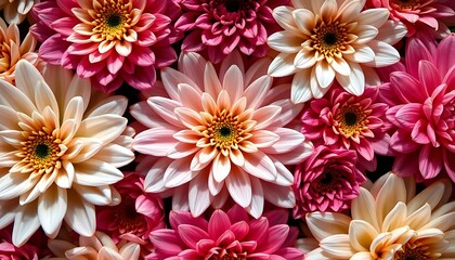 Obraz premium large group of pink and white flowers