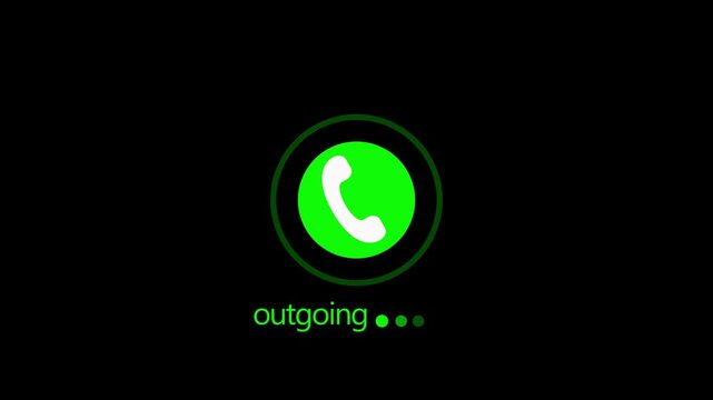 Phone Signal Wave Transmission Wireless Animation, Symbolizing an Outgoing Call