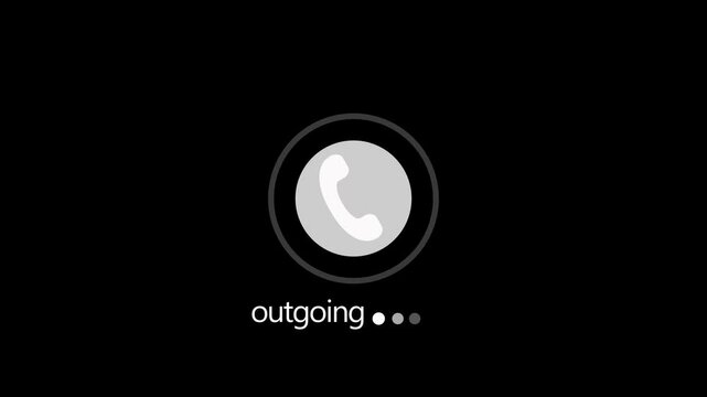 Phone Signal Wave Transmission Wireless Animation, Symbolizing an Outgoing Call