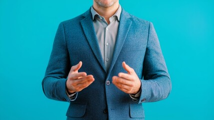 Empathetic CEO Leading with Confidence: Inspirational Leadership in Business Presentation with Copy Space