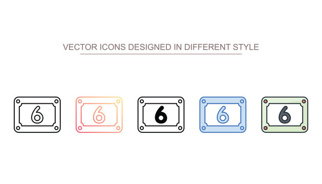 Unlucky number icon design with white background stock illustration