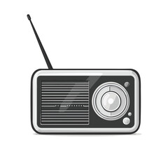 Small Radio with Antenna Icon Vector Illustration for Communication Designs