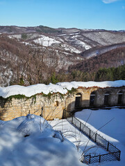 Winter view of Sokolski Monastery, Bulgaria