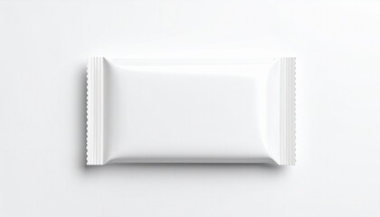  Blank white candy foil wrapper mock up, top view 