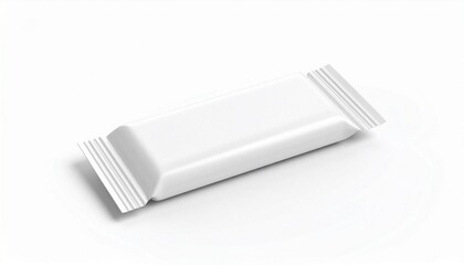Blank silver chocolate bar foil wrap mockup, gray background