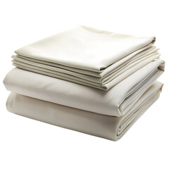 Neatly Stacked CreamColored Bedding