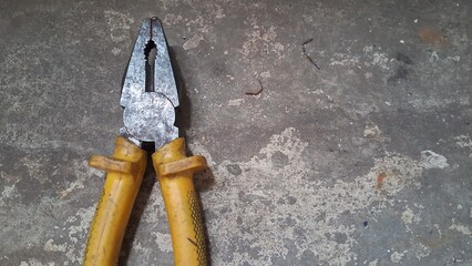 Pliers on concrete floor