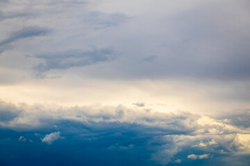 Dramatic sky with rolling clouds and subtle light variations