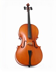 Obraz premium Beautiful cello isolated on white. Classic musical instrument