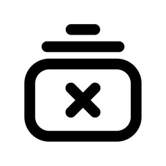 Obraz premium Delete Line icon