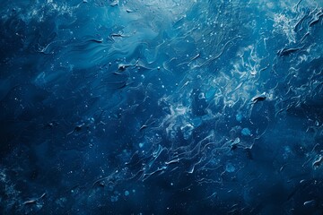 Abstract Blue and White Acrylic Painting