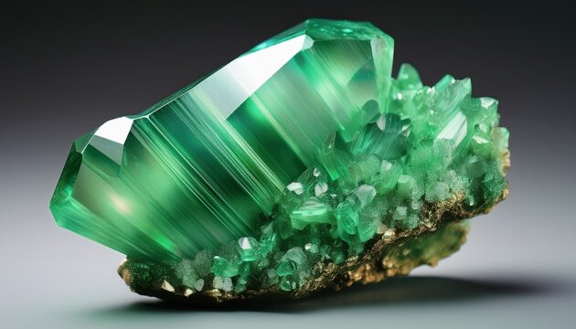 Druzy Variscit mit zarter gr&uuml;ner Kristallstruktur, nat&uuml;rliche Druse mit funkelnder Oberfl&auml;che