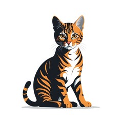 Obraz premium かっこいいトイガーの挿絵イラスト