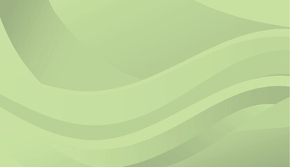 Abstract green smooth flowing wave lines background, Dynamic sound wave element design. - stock illustration