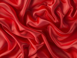 Obraz premium Draped Red Silk Fabric Texture