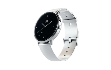 Floating silver smartwatch with sleek minimalist design and modern technology features isolated on transparent background PNG