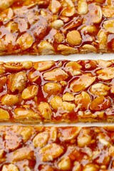 Peanut bars with sweet caramel
