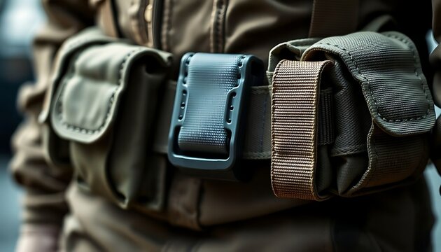 close up of a person wearing a belt