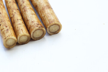 Fresh burdock roots or gobo roots