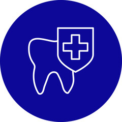 Dental Care Vector Blue Circle Icon Design