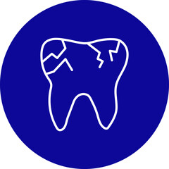 Decayed Vector Blue Circle Icon Design