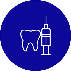Anesthesia Vector Blue Circle Icon Design