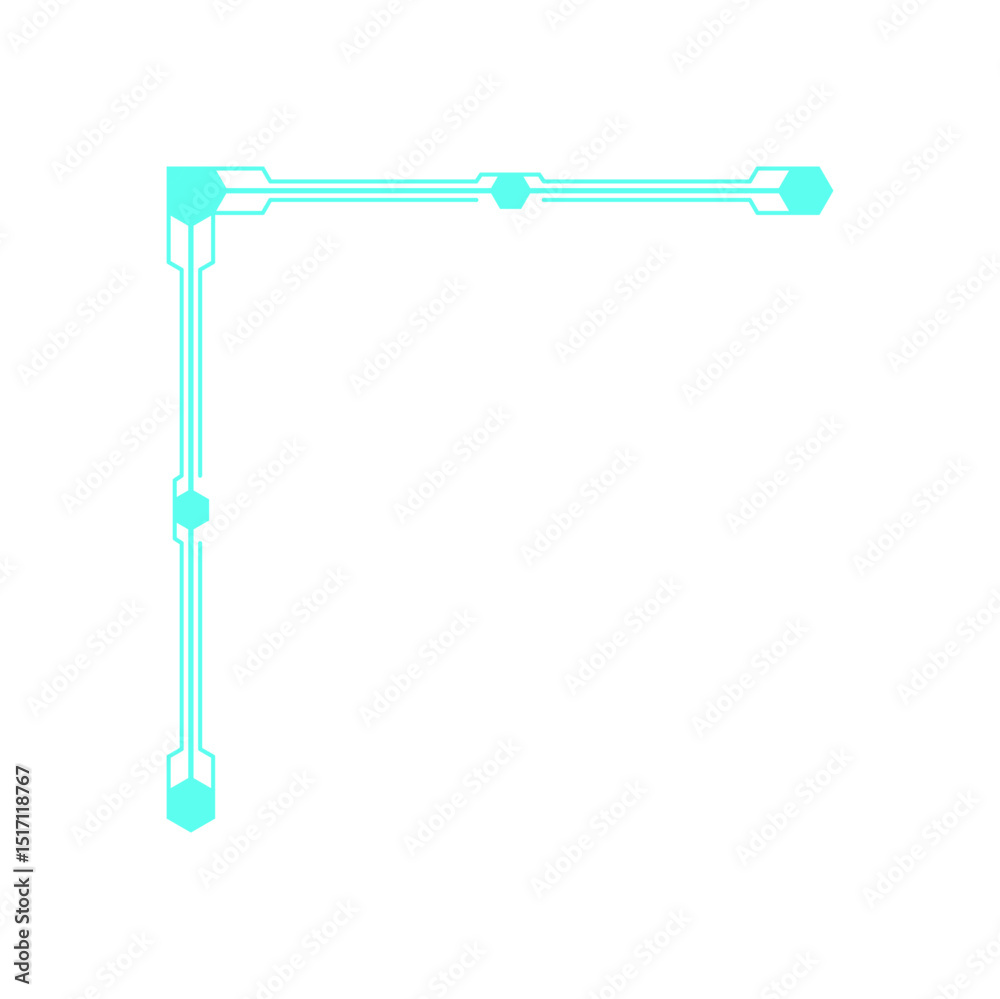 Canvas Prints y2k futuristic hud frame. modern abstract element with retro shape. digital hud icon, geometric desi