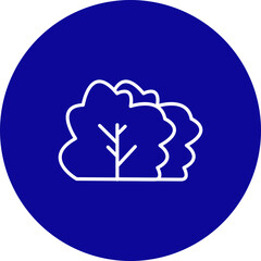Bush  Vector Blue Circle Icon Design