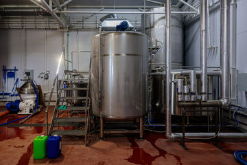 Private craft brewery or winery production line