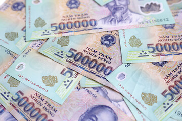 Five hundred thousand dong banknotes