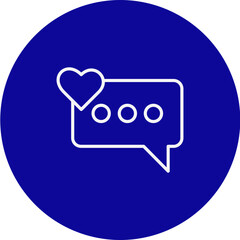 Fototapeta premium Social Media Vector Blue Circle Icon Design