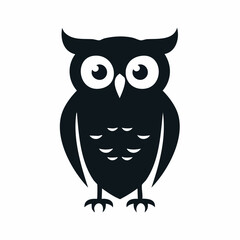 Obraz premium silhouette of an owl in front of a full moon